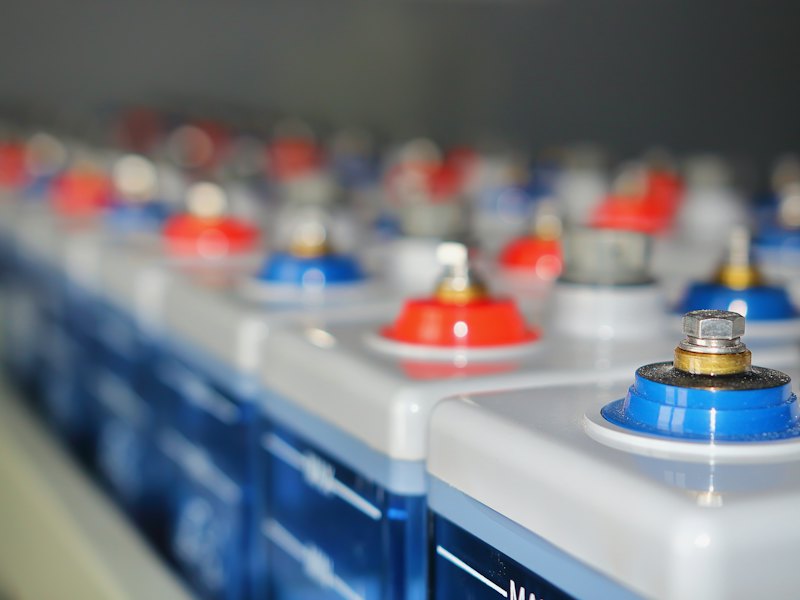 Rows of backup batteries
